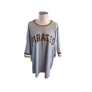 Majestic pirates Cooperstown collection plus size baseball Pittsburgh